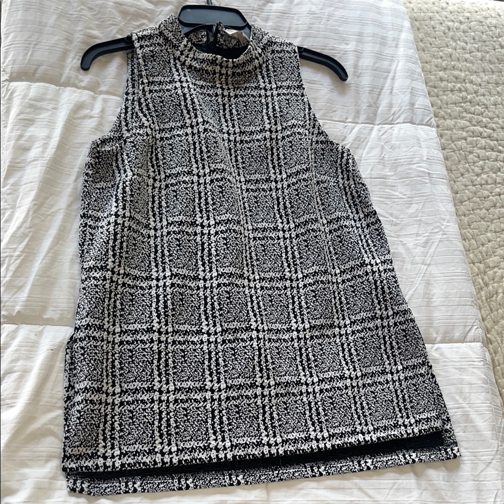 Michael Kors Black and White Plaid Set. Top and pants